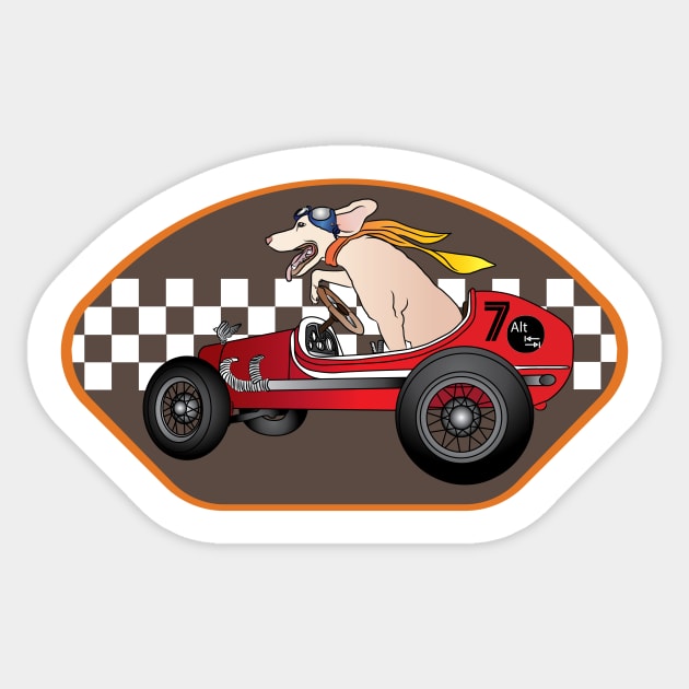 Pup Hotrod Racer Sticker by AltTabStudio